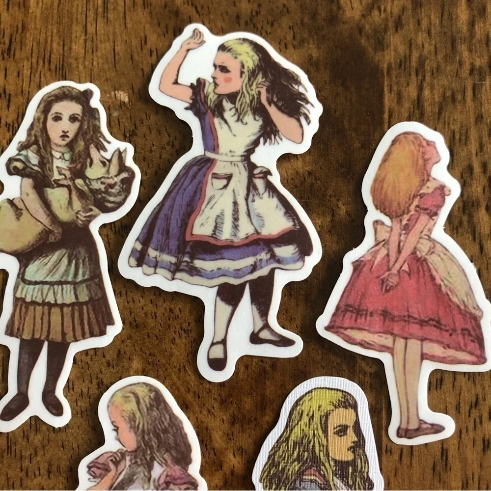 Alice in Wonderland Classic Illustrations stickers (5pk)